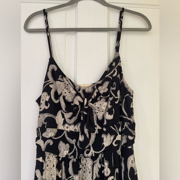 NWOT: Anthropologie Moulinette Souers Brisbane Boho Black Cream Maxi Dress•Large - Picture 3 of 8